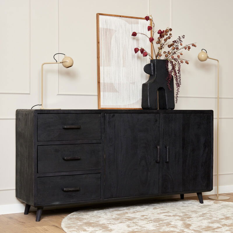 Dressoir Omaha Black | 180 cm - Starfurn - STF-12555