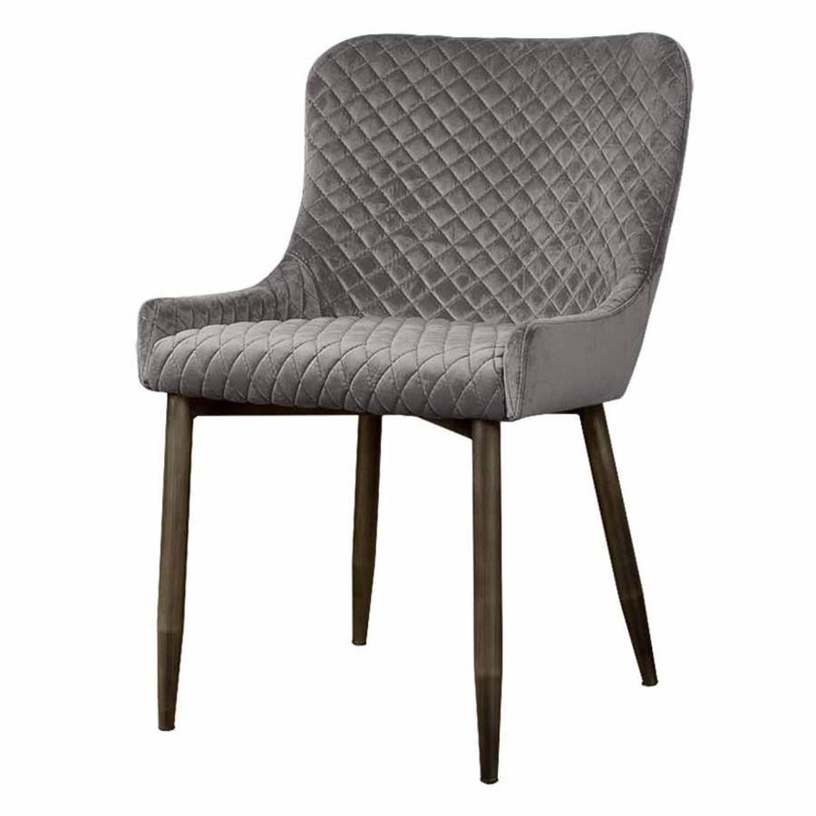Oledo sidechair - fabric Bluvel 14 grey op Maxwonen.nl